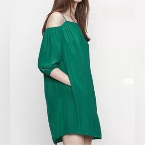 Maje off the shoulder dress with pockets dress
